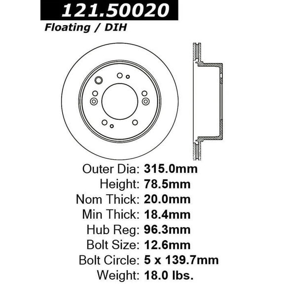 C-Tek Disc Brake Rotor 121.50020