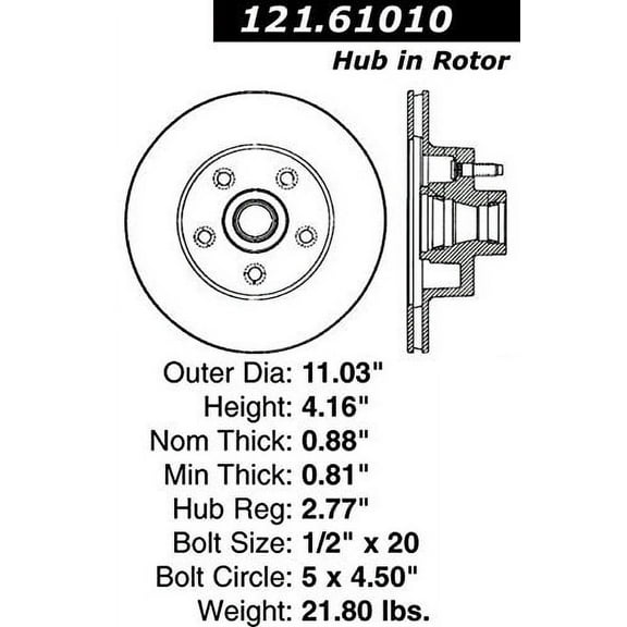 C-Tek Disc Brake Rotor 121.61010