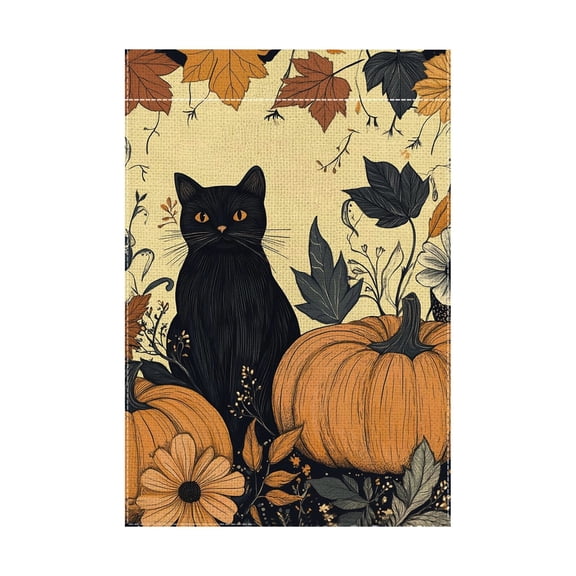 C Thanksgiving Garden Flag Double Sided Outdoor Yard Decoration, Fall Holiday Polyester Fabric Flag For Porch, Garden, Fence, Home Decor, Festive Season, Free Size, 0.3Lb