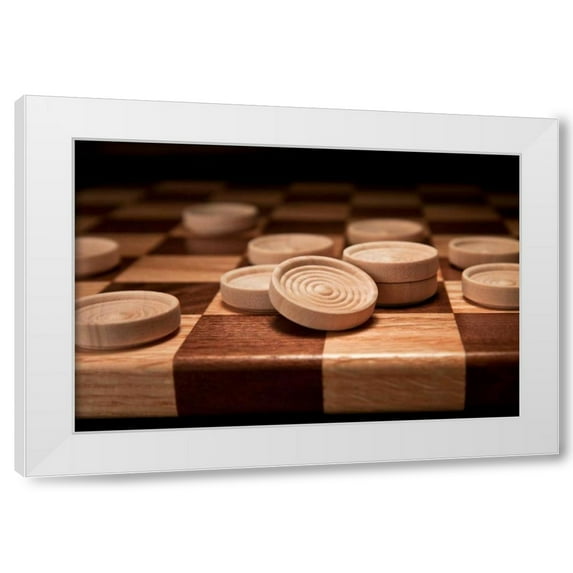 C. Thomas McNemar 14x11 White Modern Wood Framed Wall Art Titled - Checkers II