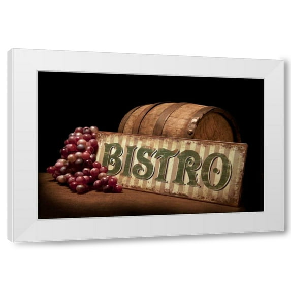 C. Thomas McNemar 18x13 White Modern Wood Framed Wall Art Titled - Bistro IV
