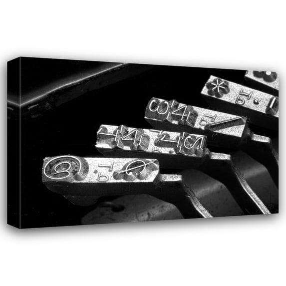 C. Thomas McNemar 44x31 Gallery Wrapped Canvas Wall Art Titled - Typewriter Symbols