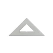 C-Thru 26639-Pk6 Transparent Triangles Professional 45/90-Degree 6" 6/Pack 26639-PK6