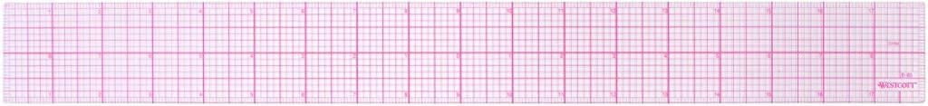 C-Thru Inch Ruler. Inches broken down in 16ths. Overall length: 18 ...