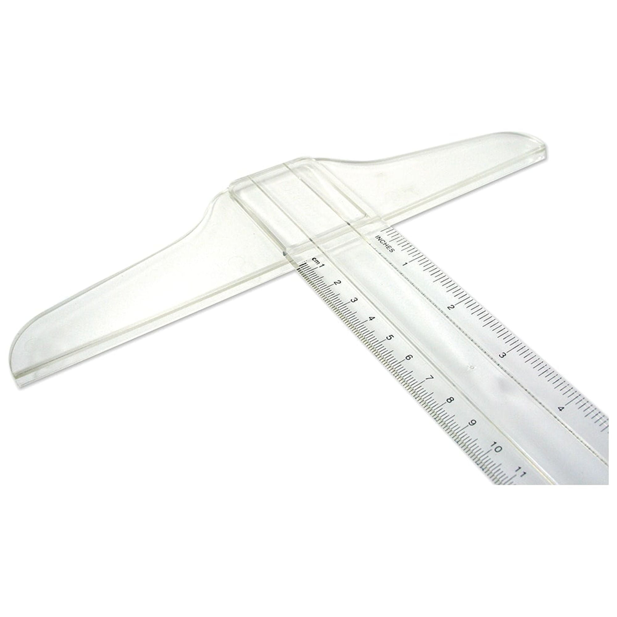 Pacific Arc | Clear Acrylic T-Square with Removable Head 18in