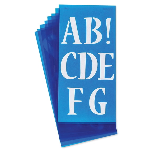 Westcott BetterLetter Plastic Letter Stencils - 2", Capital and Lower Case, Nueva