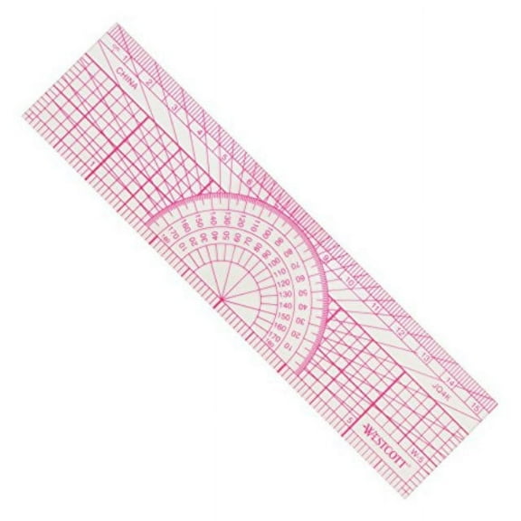 C-Thru Protractor Ruler, 1.5" x 6"