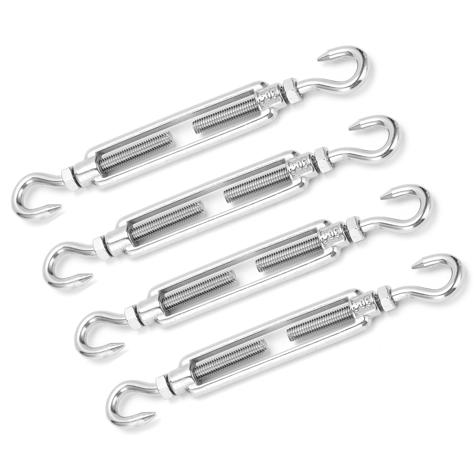 C To C Turn Buckle, Tension Hook Stainless Steel Hook To Hook