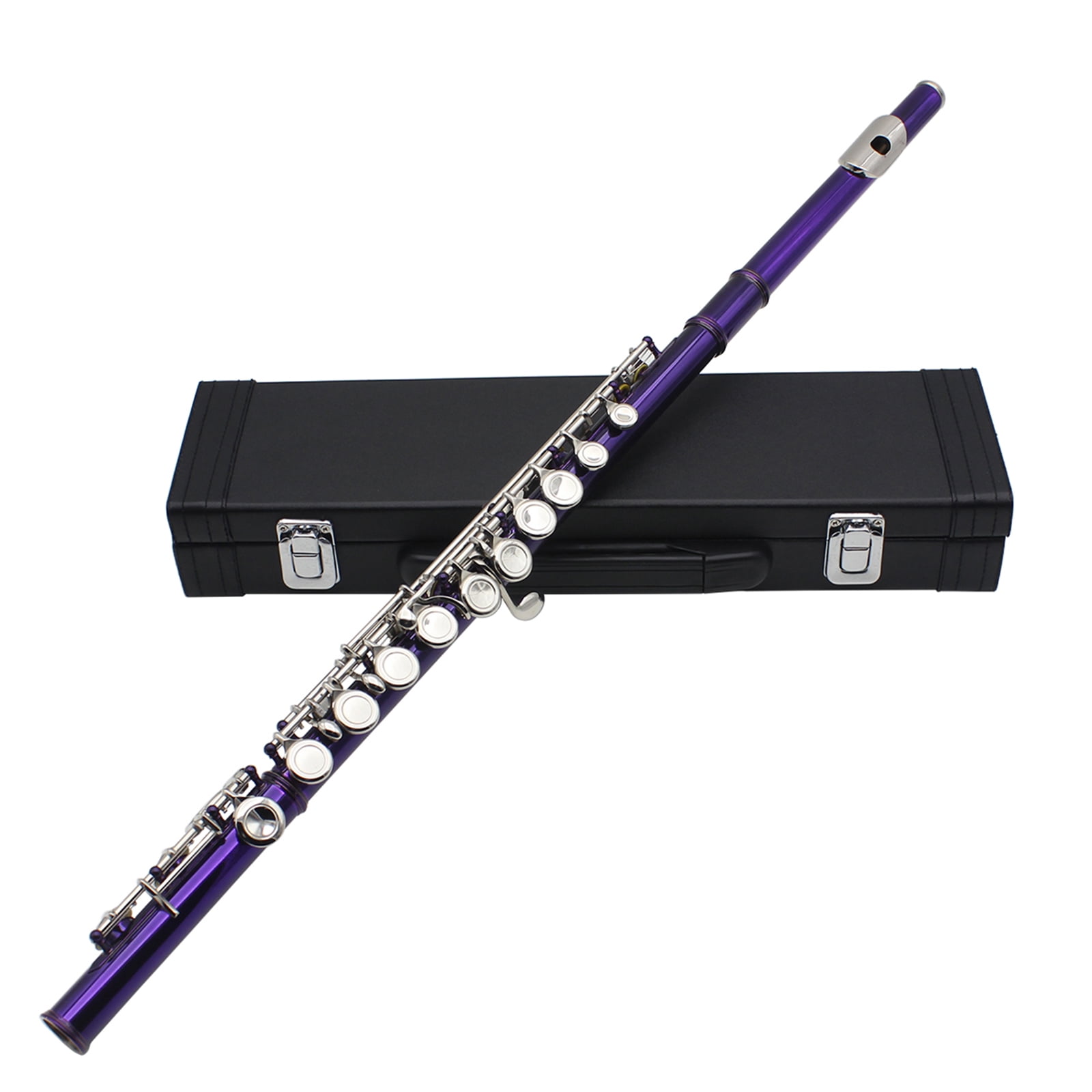 C Tone Closed Hole Flute Woodwind Instrument Flute With Cleaning Cloth For Live Performances And Practice