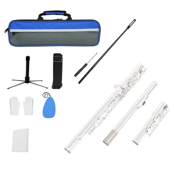 C Tone Closed Hole Flute Woodwind Instrument Flute With Cleaning Stick, Cloth For Live Performances And Practice