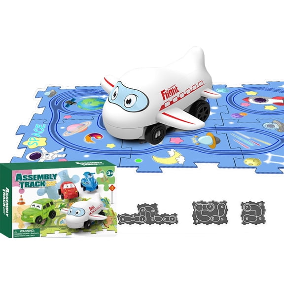 C Toy Car With 4 Tracks, Interactive Play Set For Kids, Encourages Motor Skills & Creative Fun