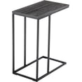 thumbnail image 1 of C Type Single Layer MDF Iron Rectangle Grey Triamine Side Table Black Spray End Tables, 1 of 18