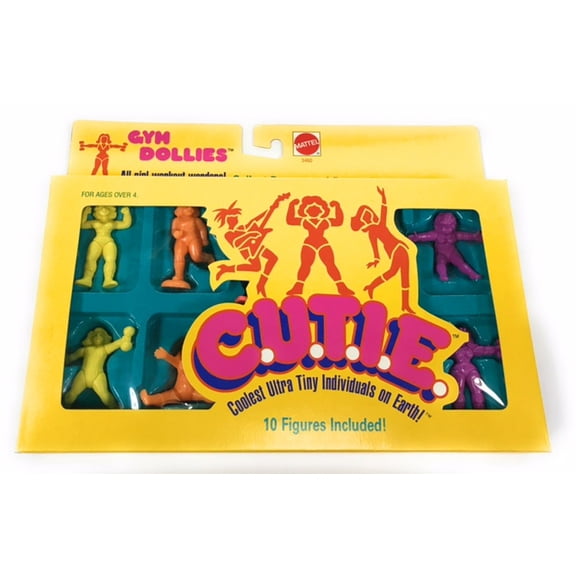 C.U.T.I.E. Coolest Ultra Tiny Individuals on Earth! Cutie GYM DOLLIES Everyday Dream Girls (1986 Vintage Toy) by Mattel