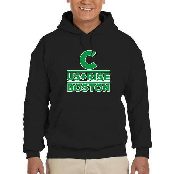 C Us Rise Boston Men Hoodie, Male Large