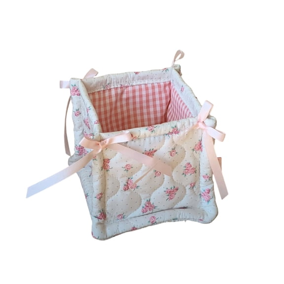 C Versatile Home Organizer Basket Made From Woven Cotton Fits In Tight Spaces Perfect For Storing Remote Controls Or Toiletries