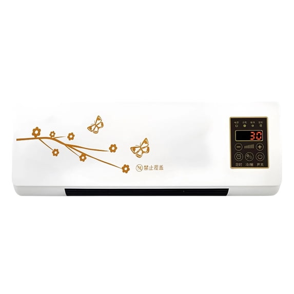 C Wall Mounted Space Heater With 2 In 1 Electric Fan Cooling And Heating Modes For Bedroom Living Room Office With Overheat Protection And Quiet Operation
