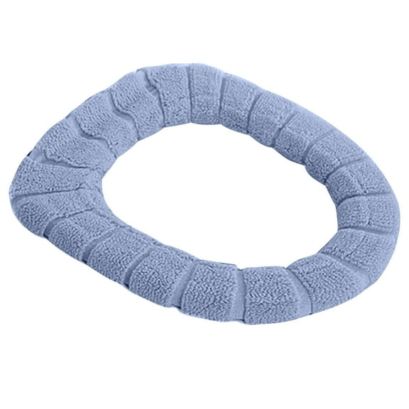 C Winter Toilet Seat Cover Knitted Soft Warm Washable Bathroom Toilet Cushion Comfortable Toilet Seat Protector For Home 16X14Inch