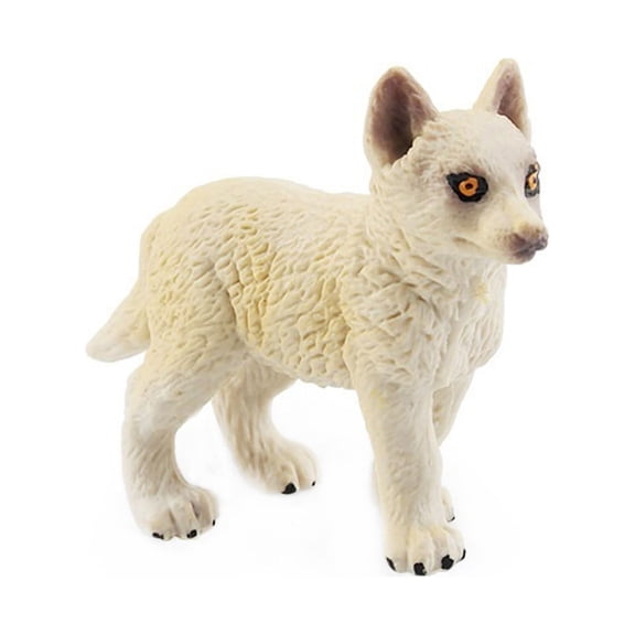 C Wolf Cub White Wolf Animal Model Figure Toy Simulation Roaring Walking Collectible Educational Fun