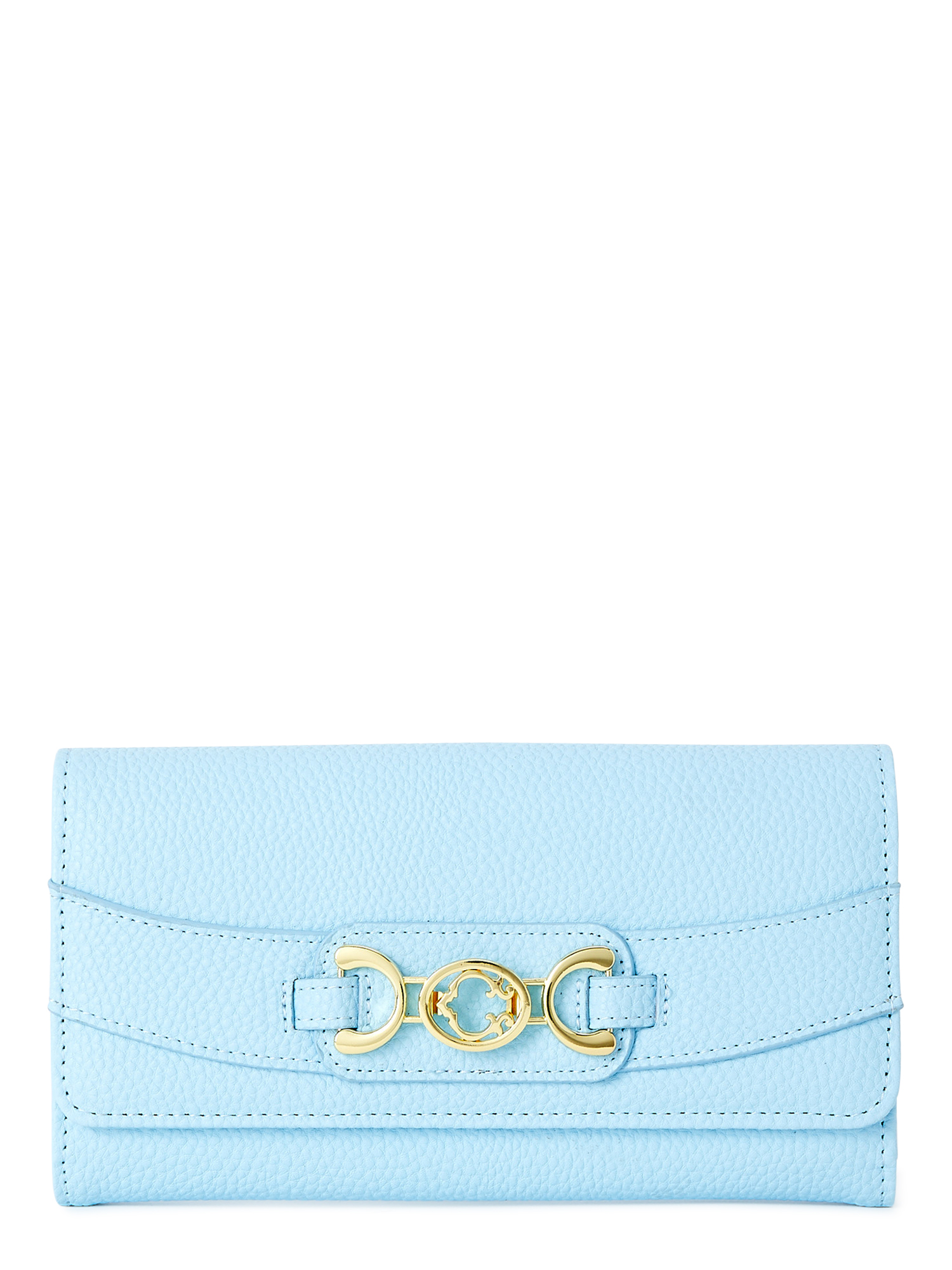 C. Wonder Women's Adult Kristie Flap Clutch Wallet in Gift Box Blue Topaz