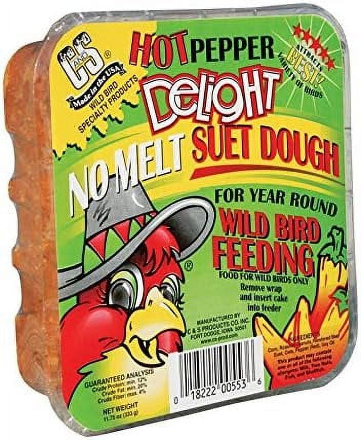 C&S CS12553 11.75 Oz Hot Pepper Delight Wild Bird No Melt Suet Dough