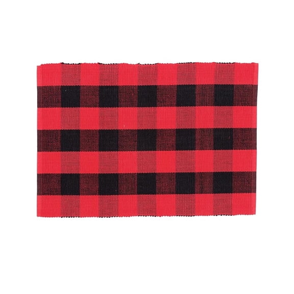 C and F Enterprises 43206 - Franklin Black/Red Pmat S/6 (842621768S6) Kitchen Dining Linens
