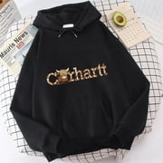 WSMXZDH C-arhartt cow print hoodie, polyester casual sweatshirt, baggy plus size hoodie