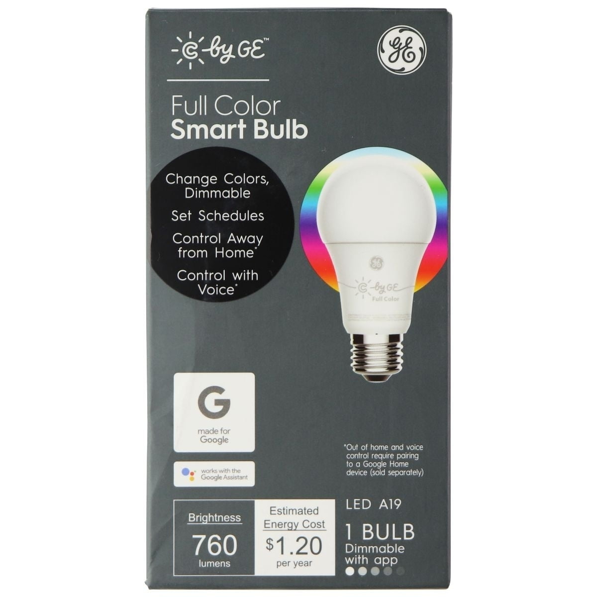 C by GE C Series General Electric Smart Bulb (1Pack) 60W Full Color