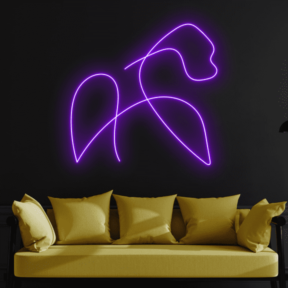 C-craft Abstract Line Gibbon Neon Sign Wall Art Minimalist Decor Bedroom Wall Decor House Decor Gift