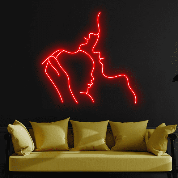 C-craft Dad Mom and Son Led Neon Sign Wall Art Living Room Wall Decor Kids Room Decor