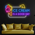 thumbnail image 1 of C-craft Ice Cream Is A Good Day Neon Sign Led Light Strip Wall Art Decor, 1 of 4