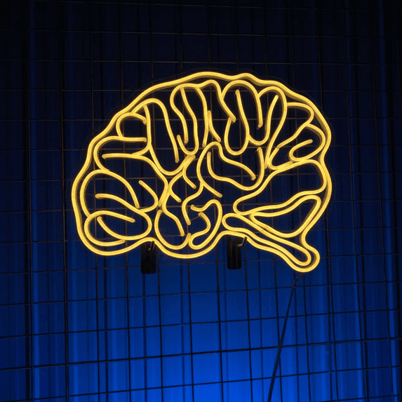 C-craft Illuminate Your Office with a Brain Neon Sign LED Light Wall Decor