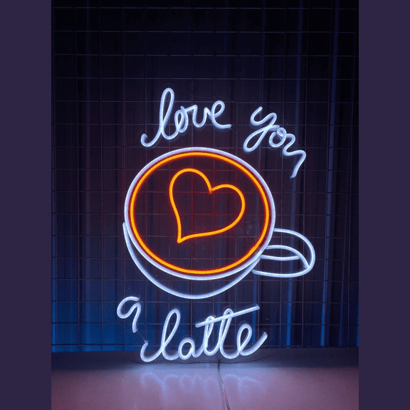 C-craft Illuminate Your Space with Coffee Neon Sign LED Wall Decor for Coffee Bars & Kitchens
