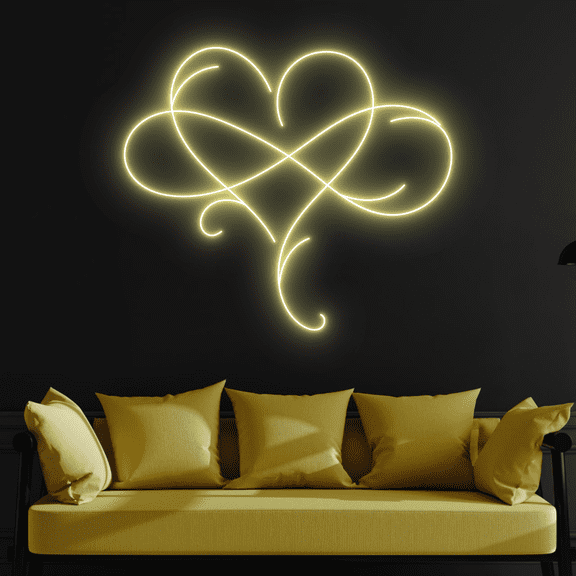 C-craft Infinity Love Neon Sign Wall Art Wedding Decorations House Decor Gift