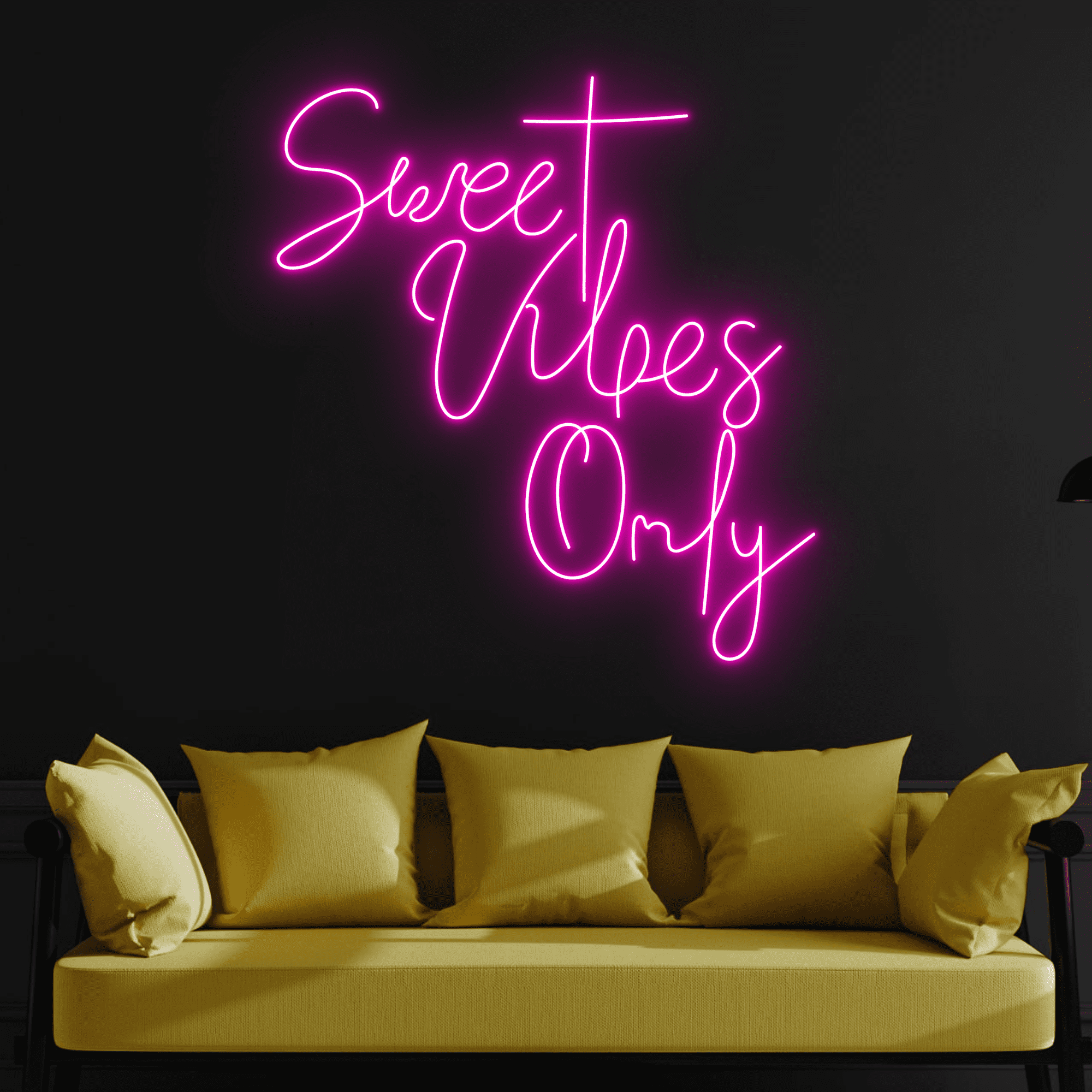 C-craft Sweet Vibes Only Neon Sign Wall Art Living Room Wall Decor