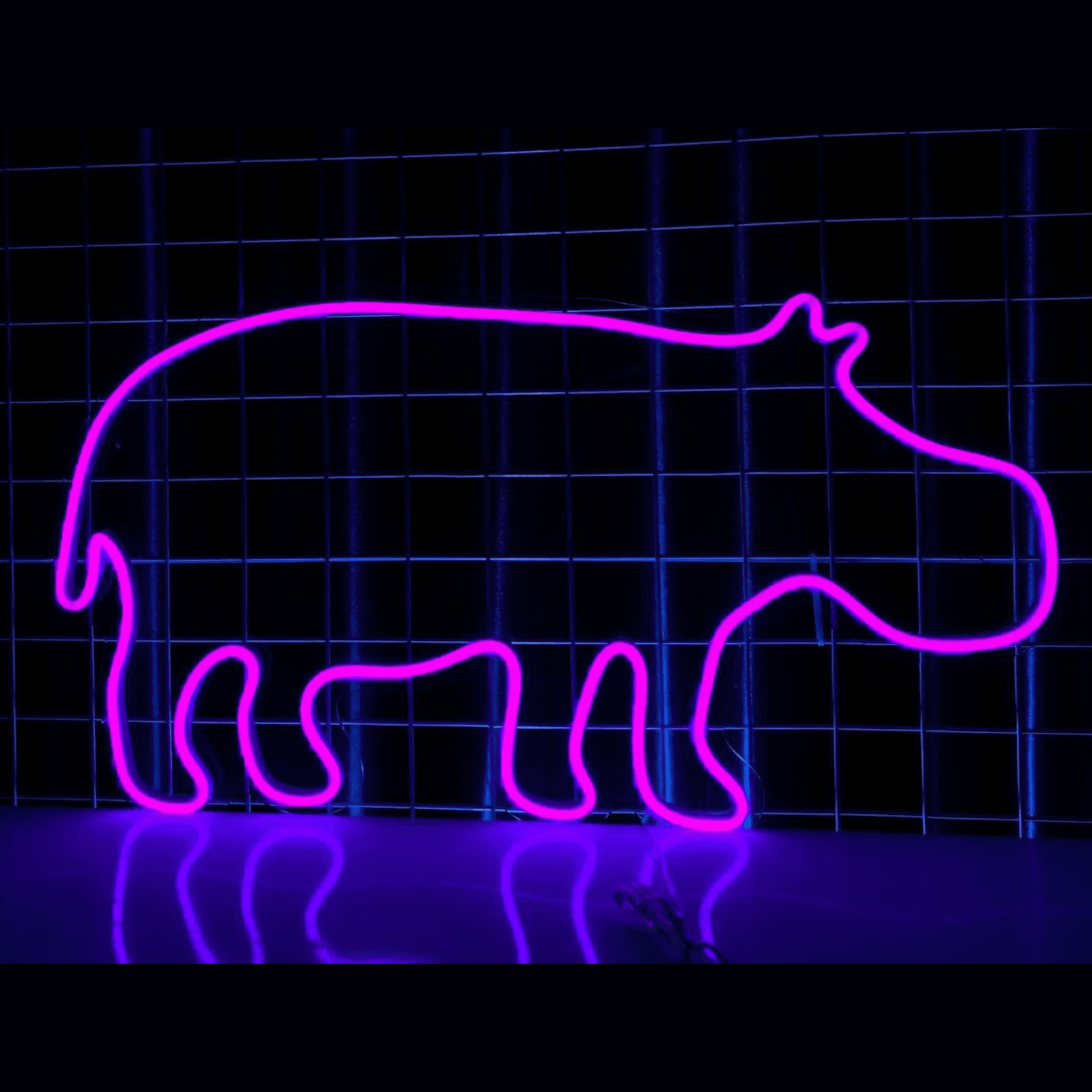 C-craft Transform Your Kids Room with a Charming Cute Hippo Neon Wall ...