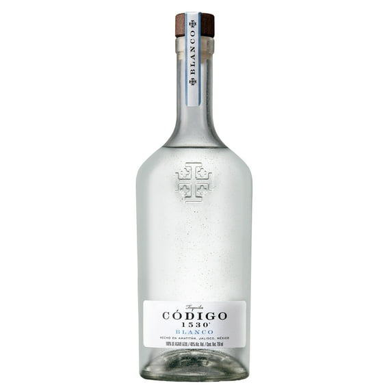 Código 1530 Blanco Tequila, 750 ml Bottle, 40% ABV, Smooth Silver Agave Flavor