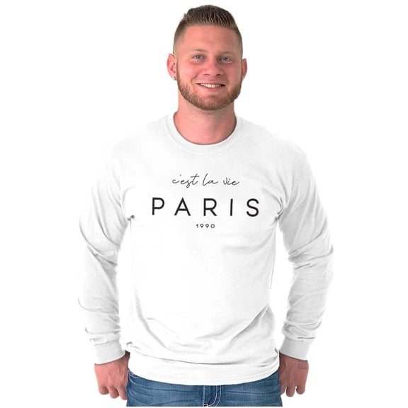 C'est La Vie Paris France 1990 Long Sleeve TShirt Men Women Brisco Brands S