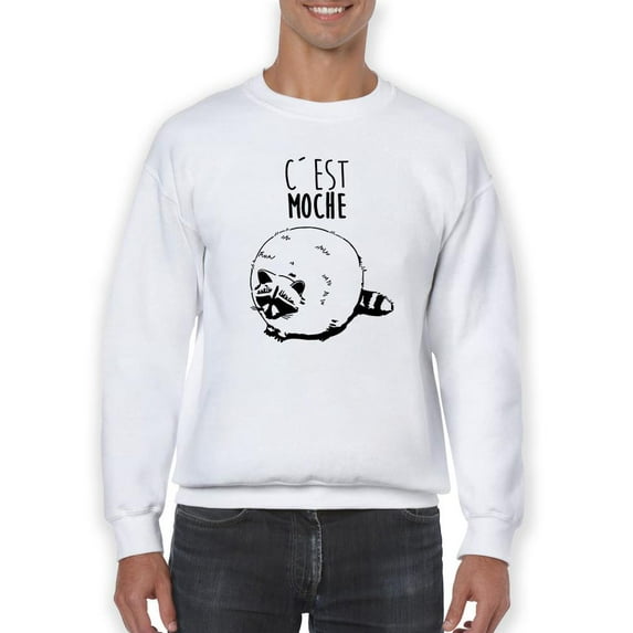 C'est Moche Raccoon Sweatshirt Men -Smartprints Designs, Male Large