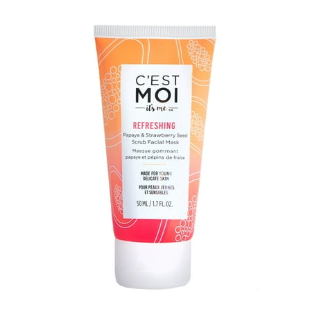 C'est Moi Refreshing Papaya & Strawberry Seed Scrub Facial Mask 1.7 fl oz