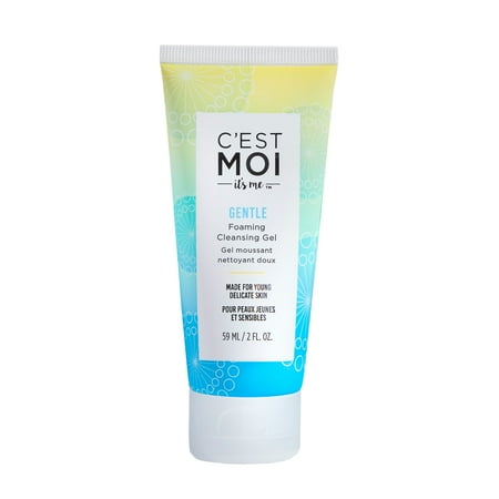 C'est Moi Travel Size Gentle Gel Facial Cleanser with Aloe, Fragrance-Free, 2 fl oz