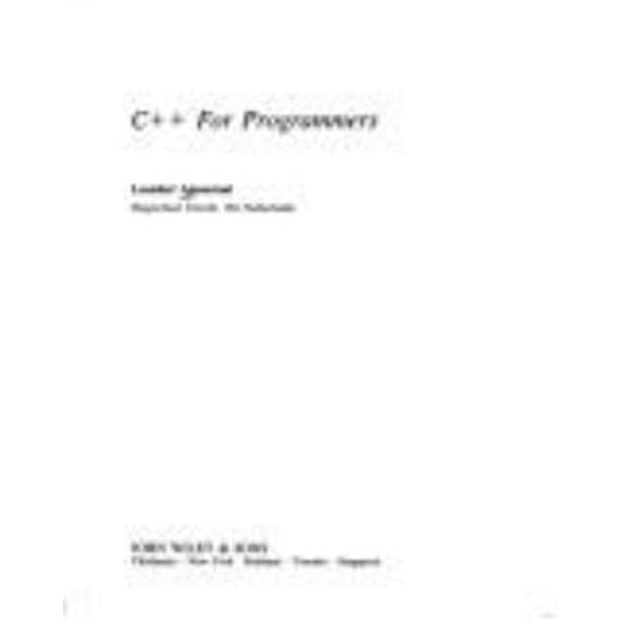 Pre-Owned C++ for Programmers (Paperback) 9780471930112