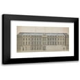 thumbnail image 1 of Célestin-Joseph Happe 24x14 Black Modern Framed Museum Art Print Titled - Elevation of the Facade of the Poultry Market, Quai Des Grands Augustins, Paris (18th Century), 1 of 1