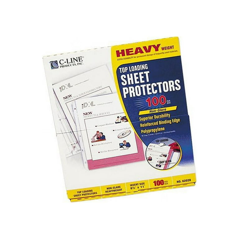 Heavyweight Top-Loading Sheet Protectors, Letter, 100/Box Heavyweight Top-Loading Sheet Protectors, Letter, 100/Box