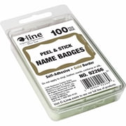 C-Line Name Badges 3-1/2"x2-1/4" 100/BX Gold Border 92266