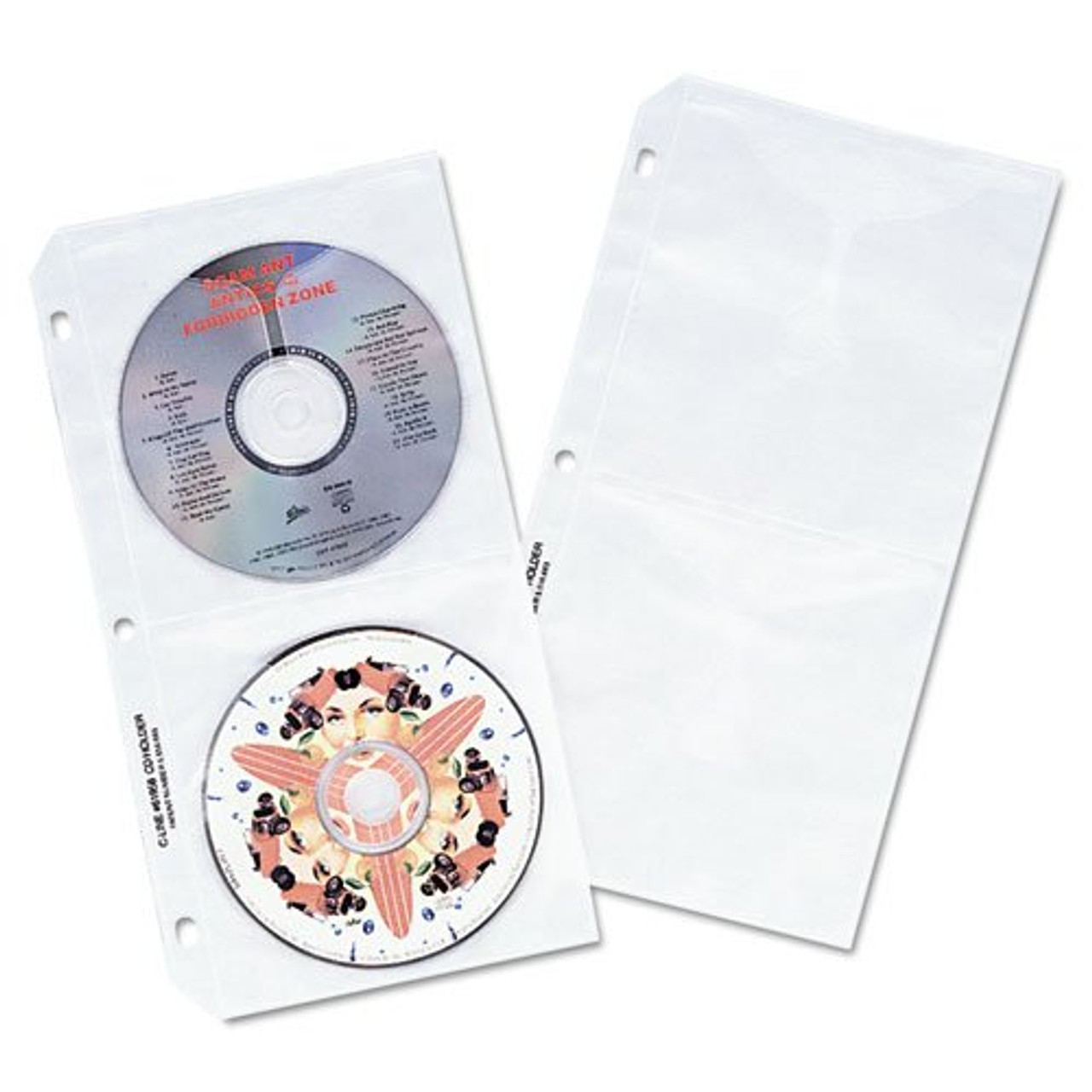 Cline Deluxe Cd Ring Binder Refill Pages 4 Cd/dvd Capacity 3 X