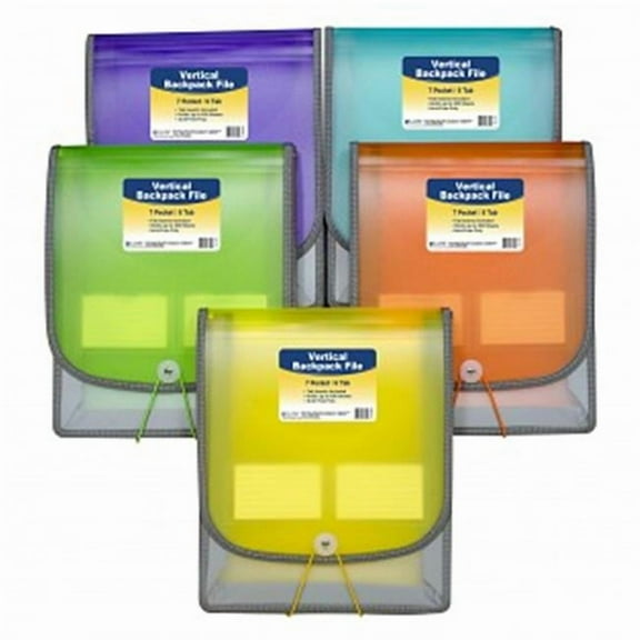 C-line Products 7-Pocket Vertical Backpack File, Letter Size - Assorted