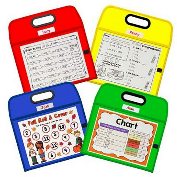 C-line Products  Portable Dry Erase Pocket, Multi Color