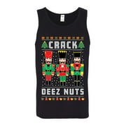 C r a c k D e e z Nuts Ugly Christmas Sweater Mens Tank Top, Black, 3XL