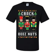 C r a c k D e e z Nuts Ugly Christmas Sweater Unisex T-shirts , Black, 5XL