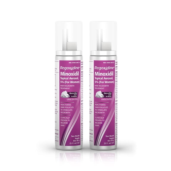 C'rcle Minoxidil Hair Regrowth Treatment Foam for Women, 5%, 2 Count (4-Month Supply)